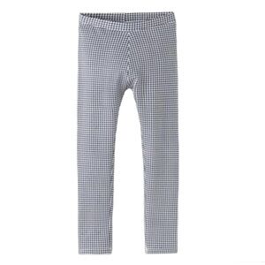 NWT Zara Girls Blue Gingham Leggings Size 6 Cotton Stretch